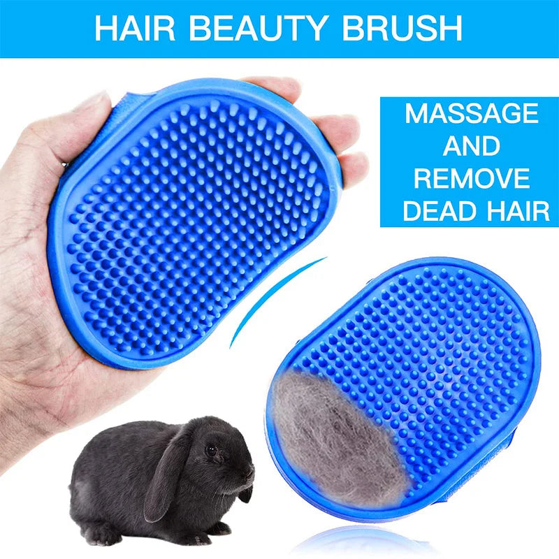 Rabbit Grooming Kit – Nail Clipper, Tear Stain Remover & Bath Brush for Small Pets