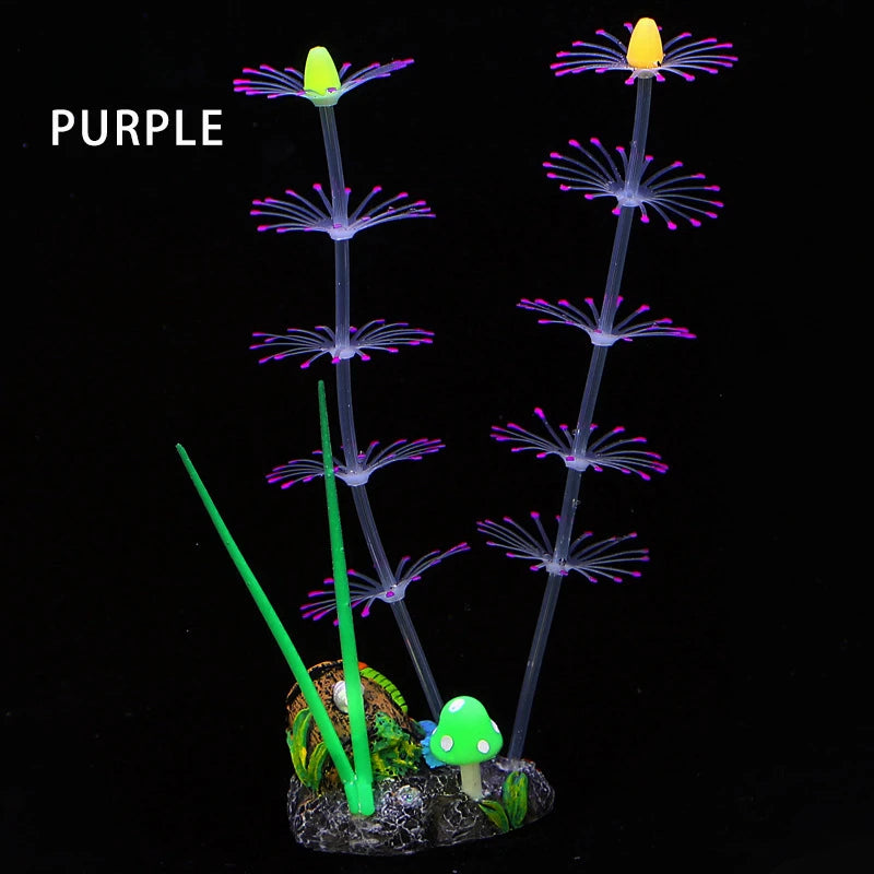 Fluorescent Silicone Aquatic Plants