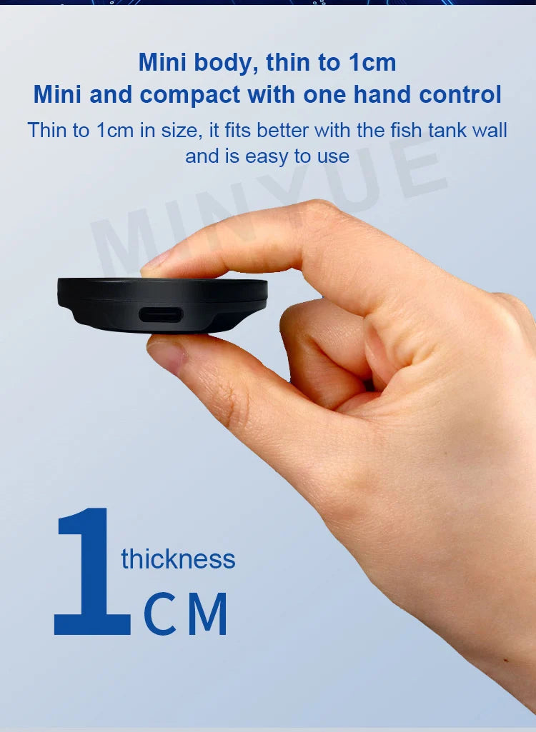 LCD Digital Aquarium Thermometer – Type-C Charging, High Precision -9.9-50℃
