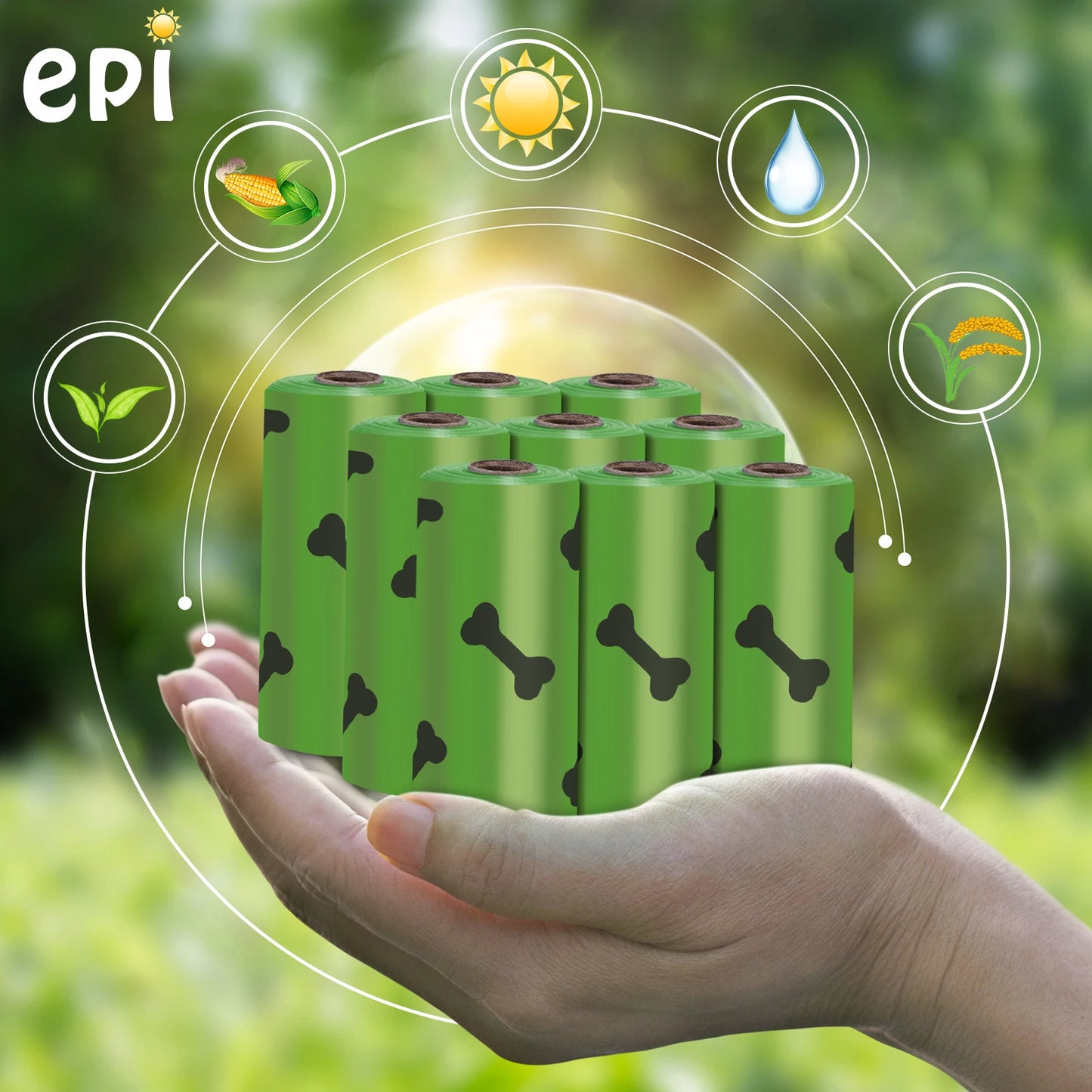 Dog Poo Bags - 540 Counts with Carrier Biodegradable Poop Waste Bag Refill Rolls for Dogs Large and Leak Proof Poo Bag