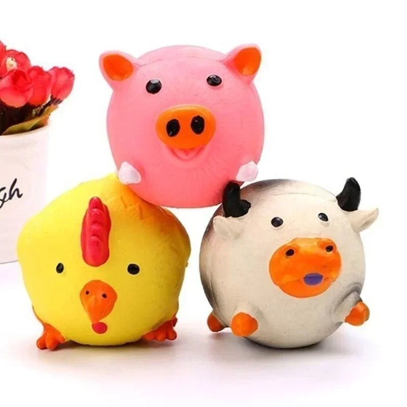 Squeaky Farm Animal Dog Toy – Cute Chew Toy - The Best For Pets
