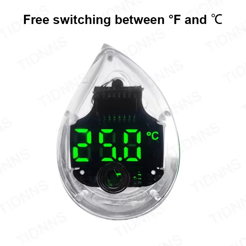 LCD Digital Aquarium Thermometer – Type-C Charging, High Precision -9.9-50℃