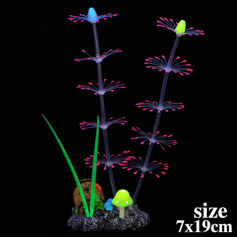 Fluorescent Silicone Aquatic Plants