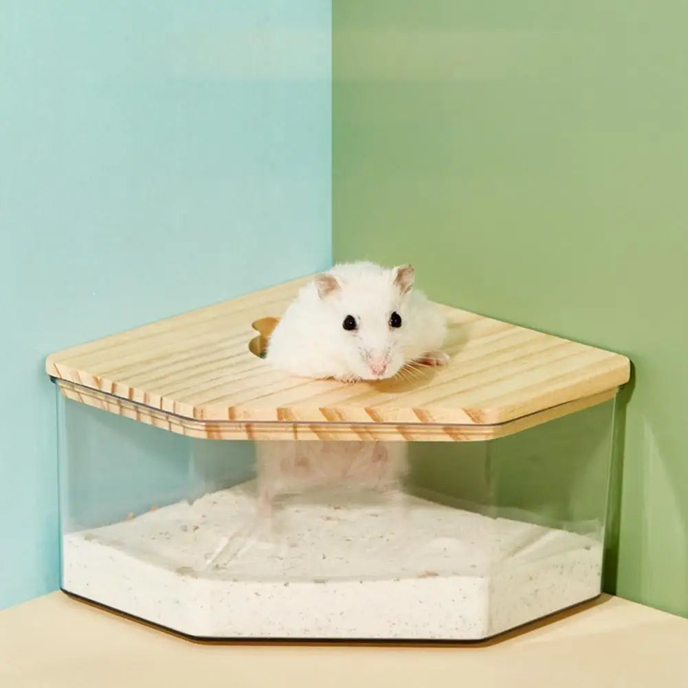 Acrylic Hamster Sand Bath Box – Transparent Dual-Purpose Bath & Toilet