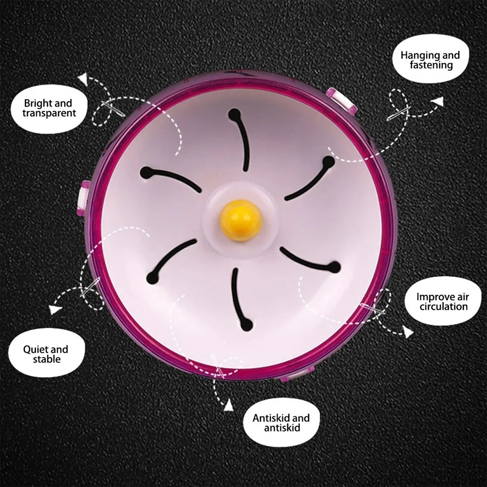 Silent Hamster Running Wheel – Transparent Jogging Disc for Small Pets