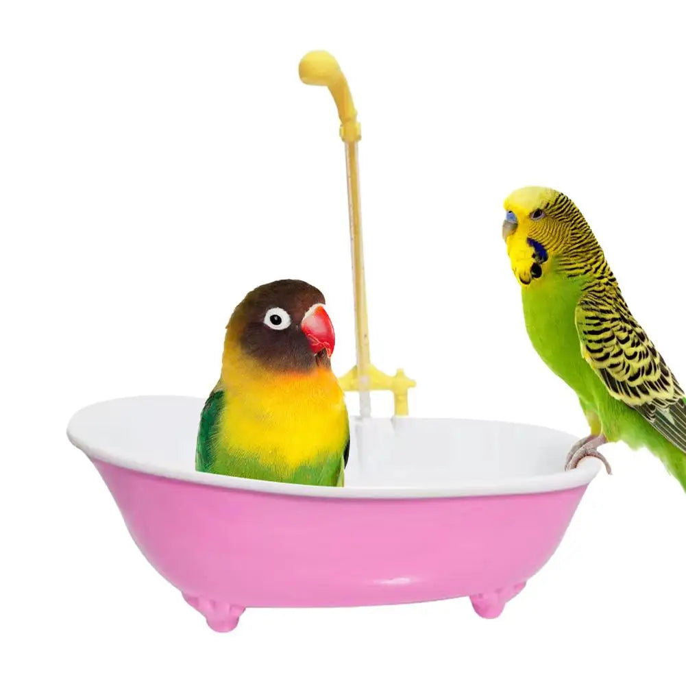 Automatic Parrot Bird Bath – Smart Plastic Bathtub for Cage Accessories