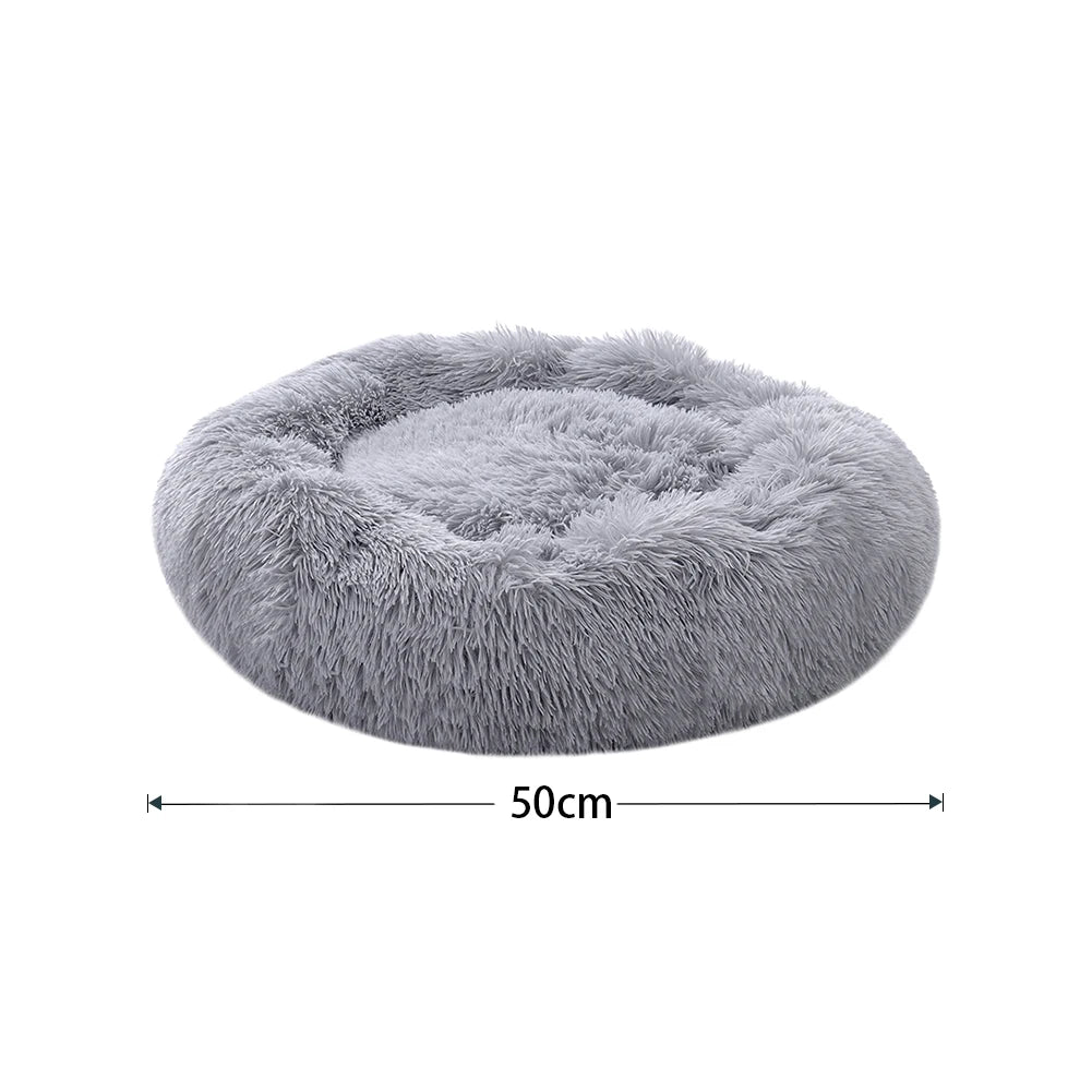 Warm Donut Pet Bed – Plush, Machine-Washable Dog & Cat Sleeping Nest