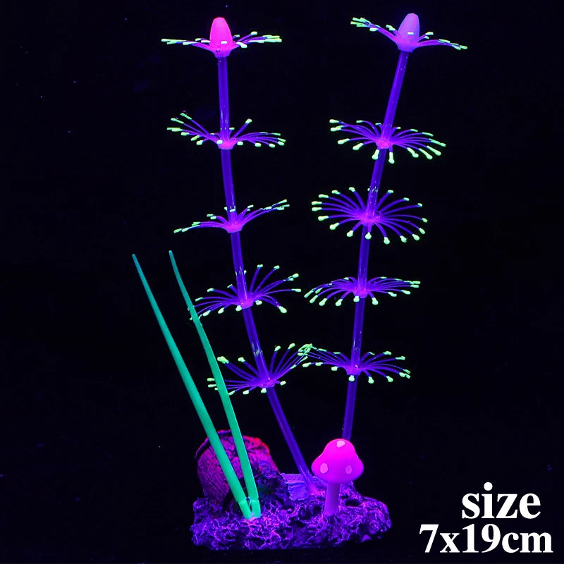 Fluorescent Silicone Aquatic Plants