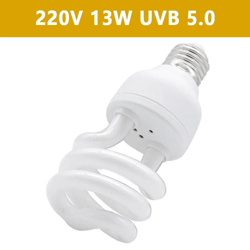 UVB Reptile Lamp Bulbs – 13W/26W Basking Light for Turtles, Lizards & Snakes