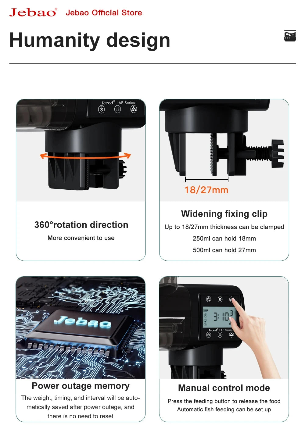 Smart Aquarium Feeder – Automatic Digital WiFi Remote Fish Feeder