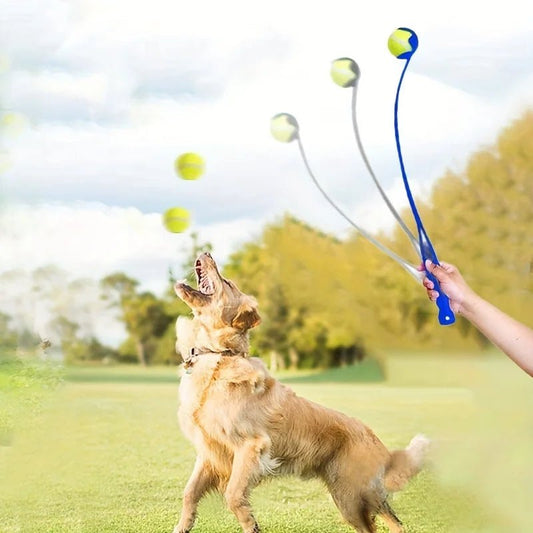 Pet Tennis Ball Launcher Stick – Interactive Durable Outdoor Dog Training Toy - The Best For Pets