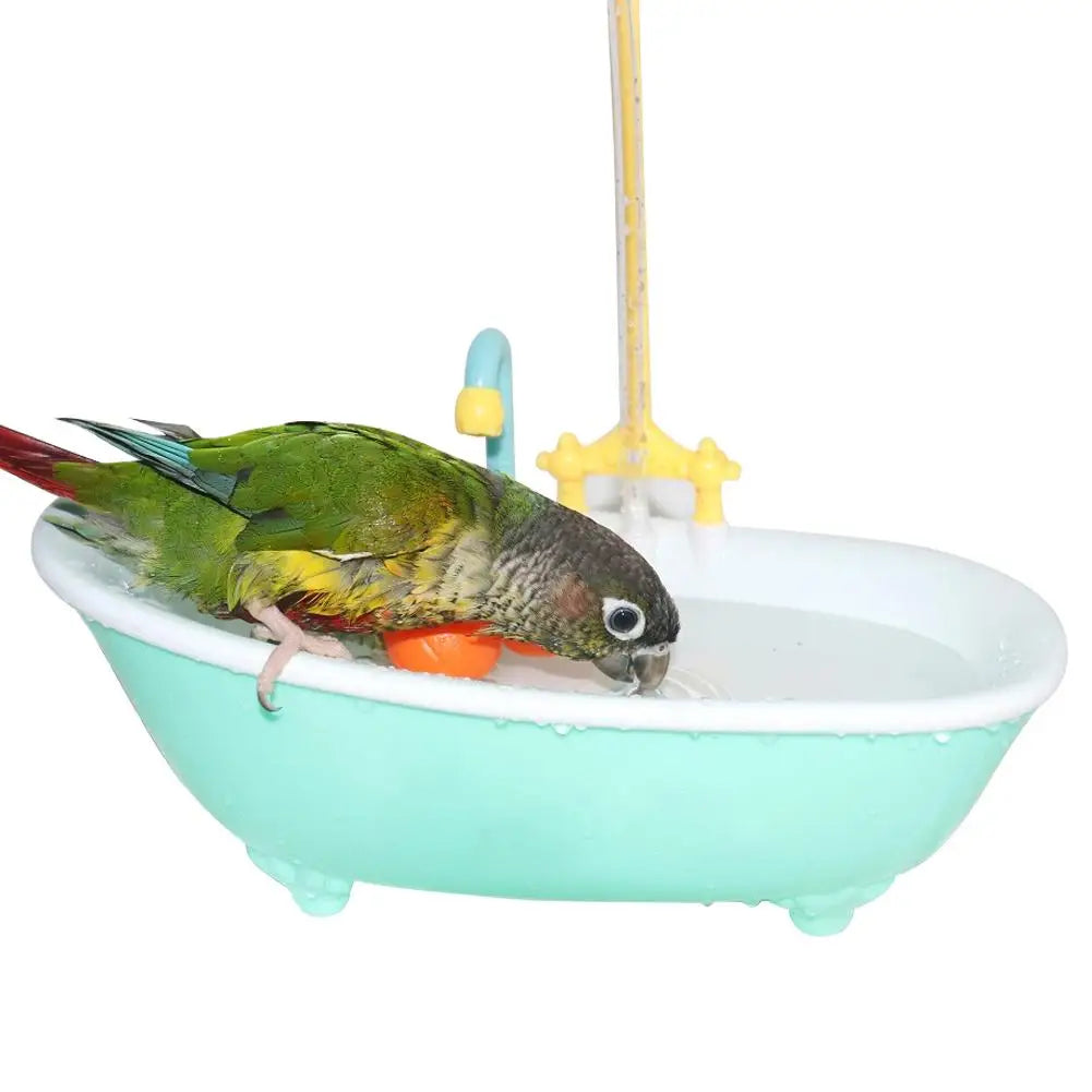 Automatic Parrot Bird Bath – Smart Plastic Bathtub for Cage Accessories