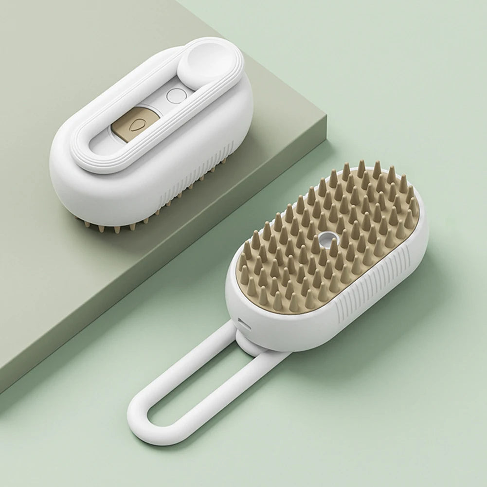 3-in-1 Pet Grooming Brush – Electric Hair Remover with Steam & Massage