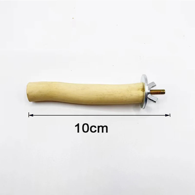 Natural Wood Fork Perch – Hanging Swing Branch Toy for Bird Cages