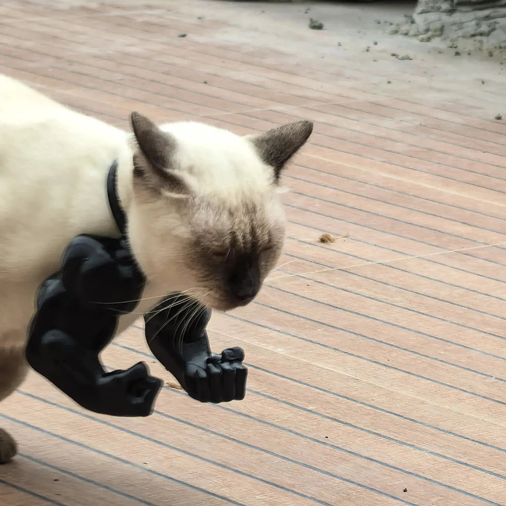 Funny 3D Cat Muscle Arm Costume – Hilarious Pet Cosplay Accessory for Halloween, Parties & Photos