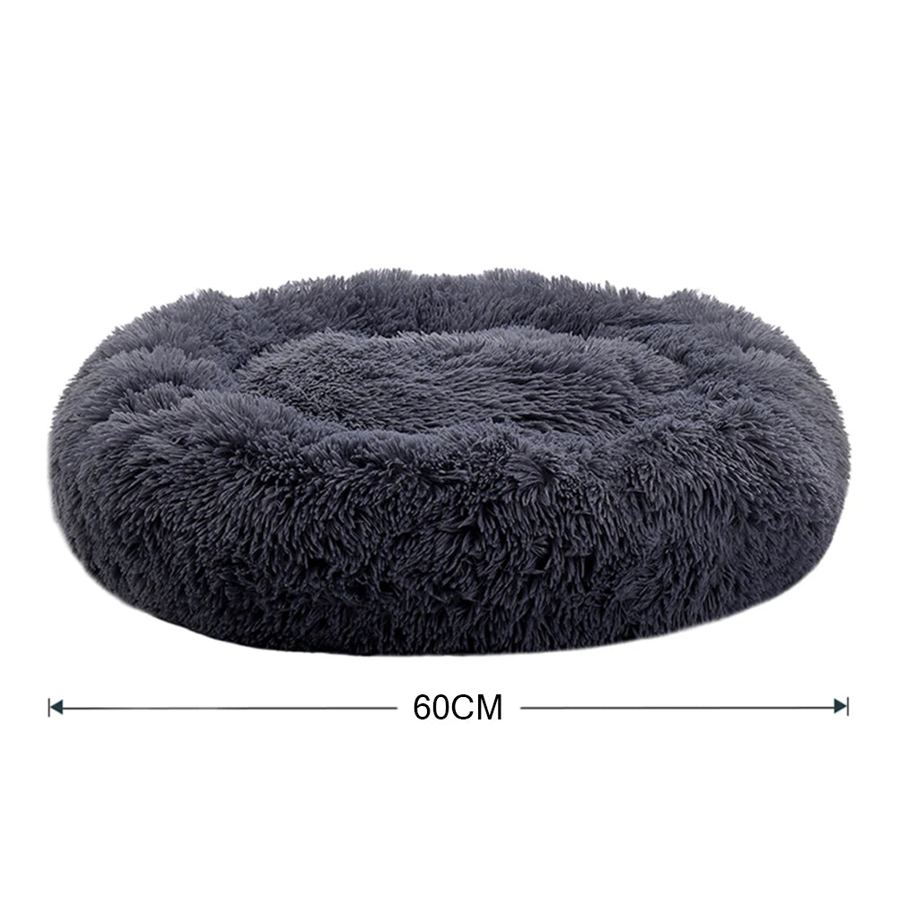 Warm Donut Pet Bed – Plush, Machine-Washable Dog & Cat Sleeping Nest