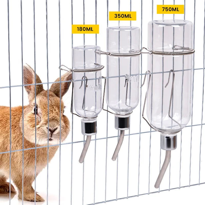 1Pc Plastic Rabbit Water Bottle – Cage Dispenser for Hamster, Bunny & Small Pets