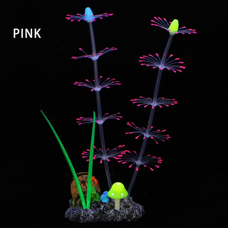 Fluorescent Silicone Aquatic Plants