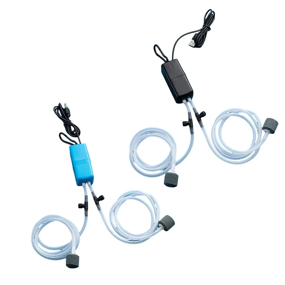 USB Air Pump Kit – Silent Oxygen Pump with Air Stone for Aquarium