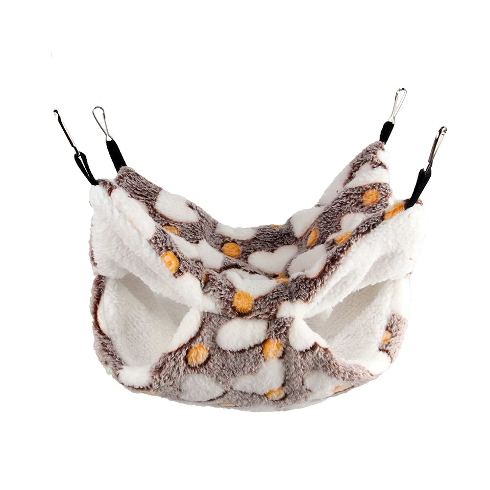 1PC Warm Double-Layer Pet Hammock – Hanging Sleeping Bag for Guinea Pigs & Hamsters