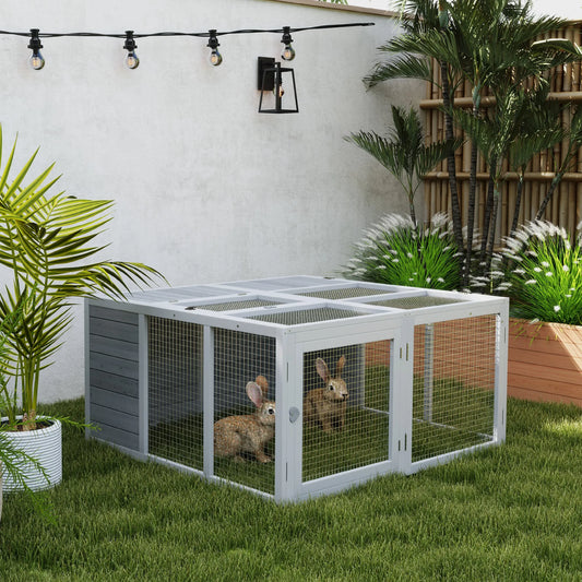 Rabbit Hutch 120cm - Spacious Guinea Pig House with Openable Roof - The Best For Pets