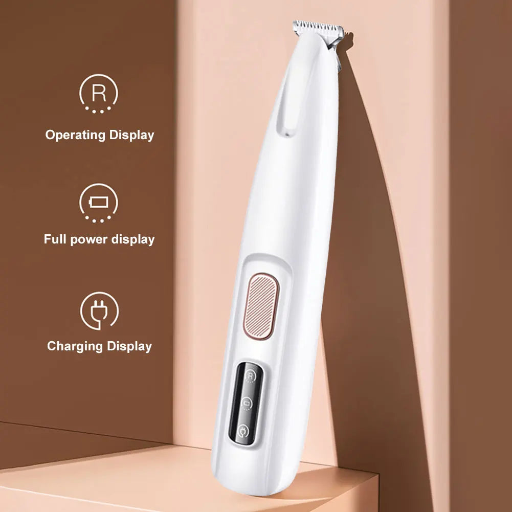 LED Grooming Clippers for Pets – 18mm Blade for Paws, Ears & Face