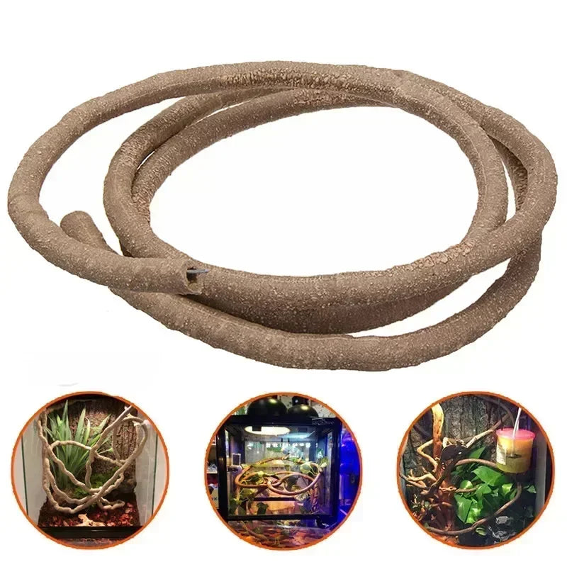 Flexible Rattan Vines – Bendable Jungle Branches for Reptile Terrarium Decor