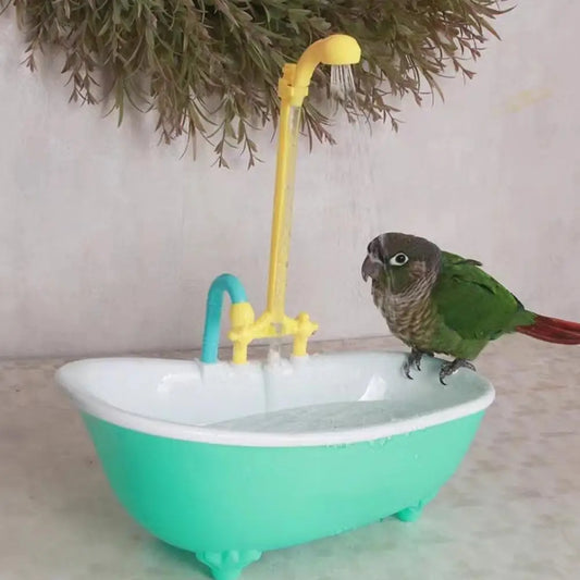 Automatic Parrot Bird Bath – Smart Plastic Bathtub for Cage Accessories