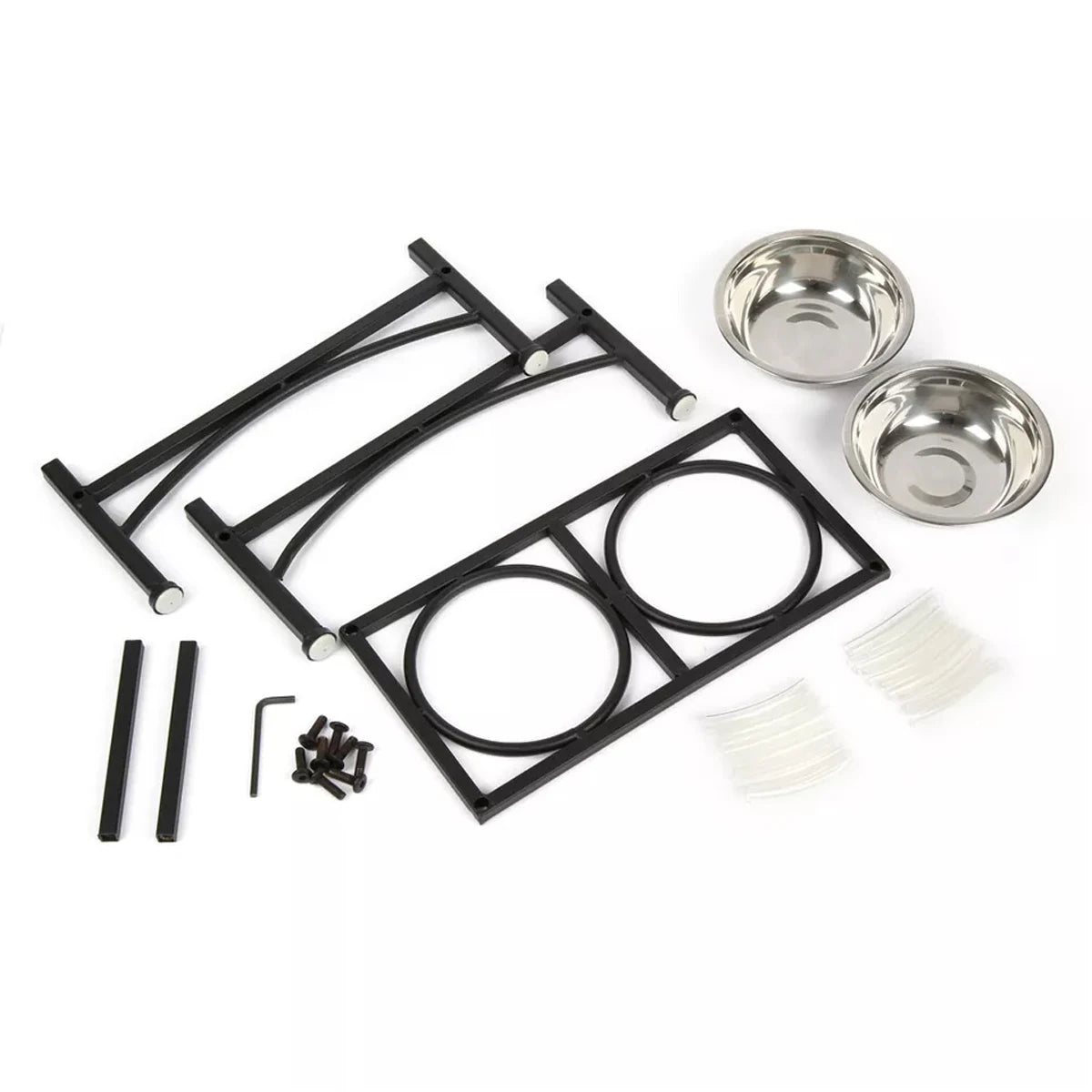 Raised Pet Feeder – Elevated Double Stainless Steel Bowls for Dogs & Cats