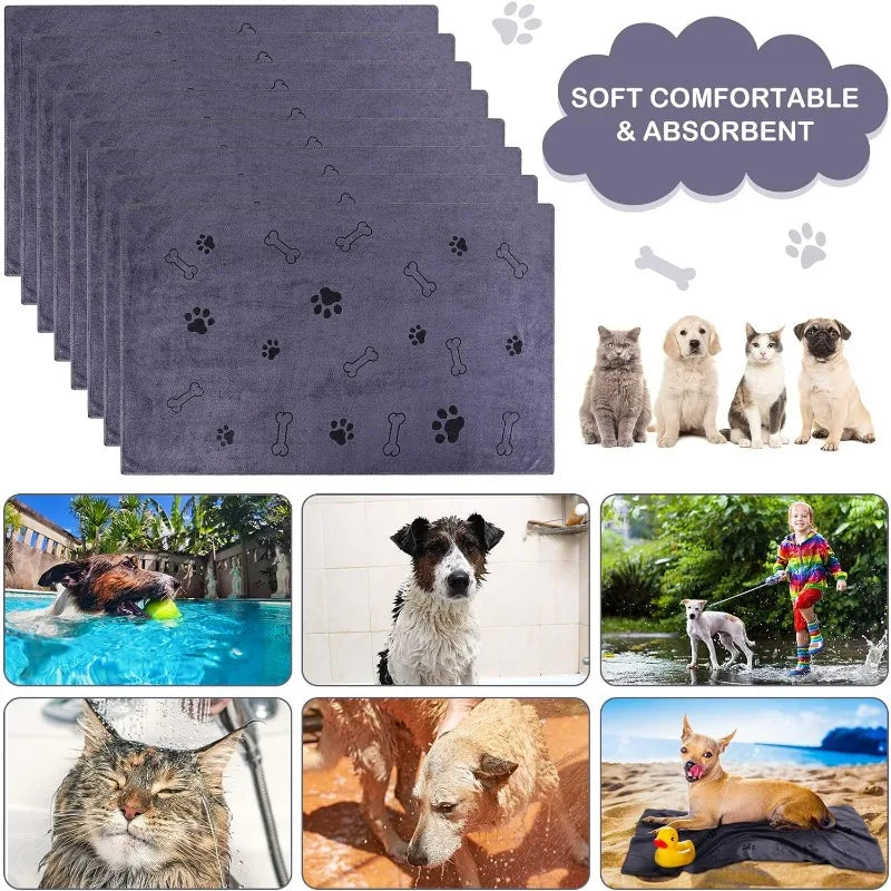 Microfiber Dog Towel – Quick-Drying, Absorbent Pet Bath & Cleaning Cloth