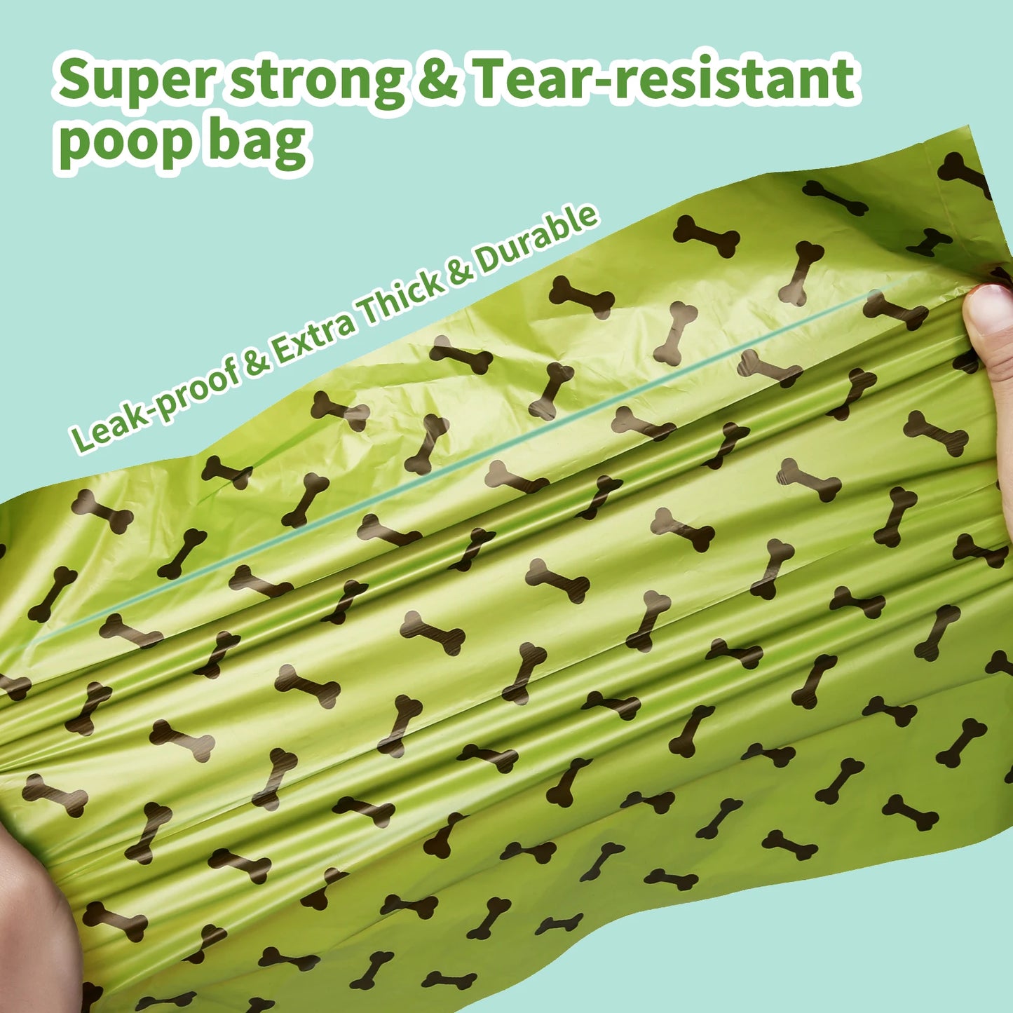 Dog Poo Bags - 540 Counts with Carrier Biodegradable Poop Waste Bag Refill Rolls for Dogs Large and Leak Proof Poo Bag