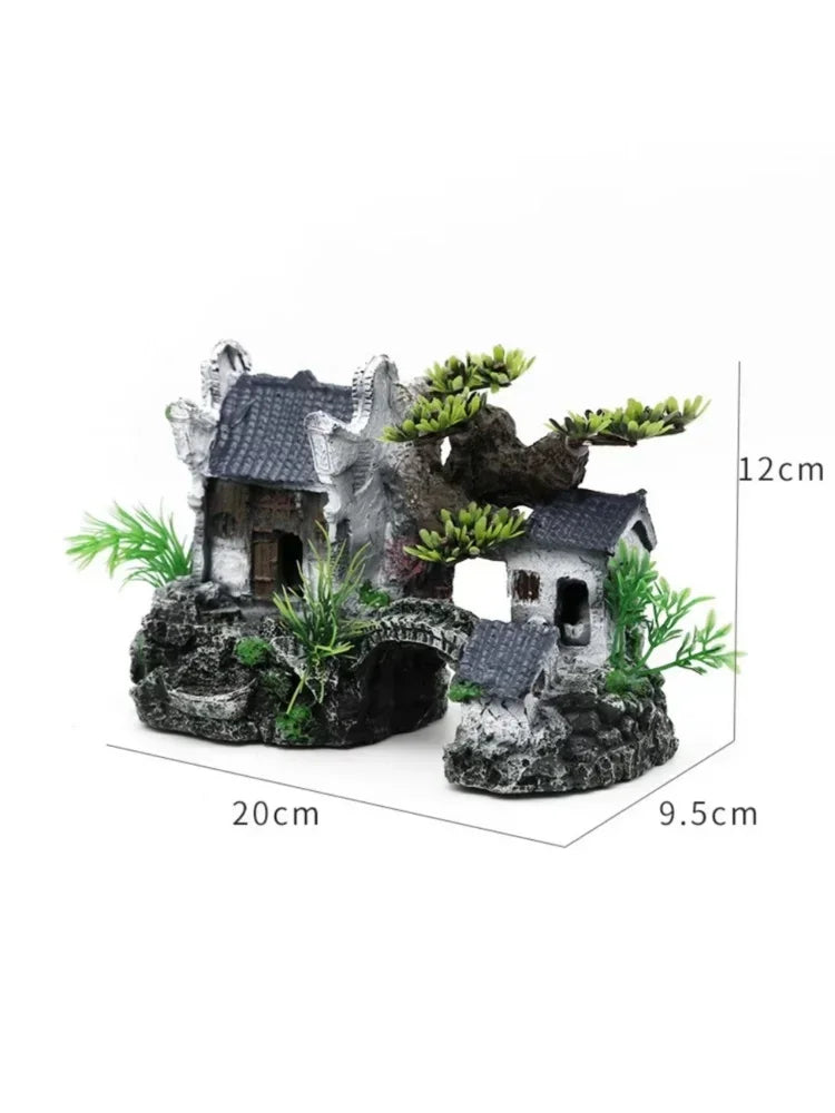 Resin House Ornament – Decoration for Aquarium Landscape