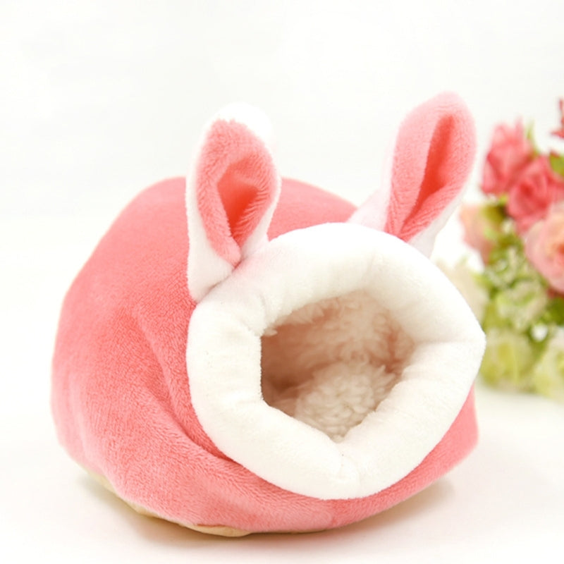 Windproof Plush Hamster Nest – Warm Winter House for Small Pets