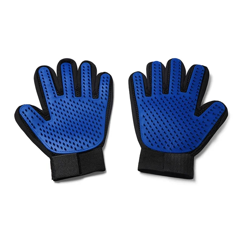 Silicone Pet Grooming Glove – Hair Remover & Bath Brush for Dogs & Cats