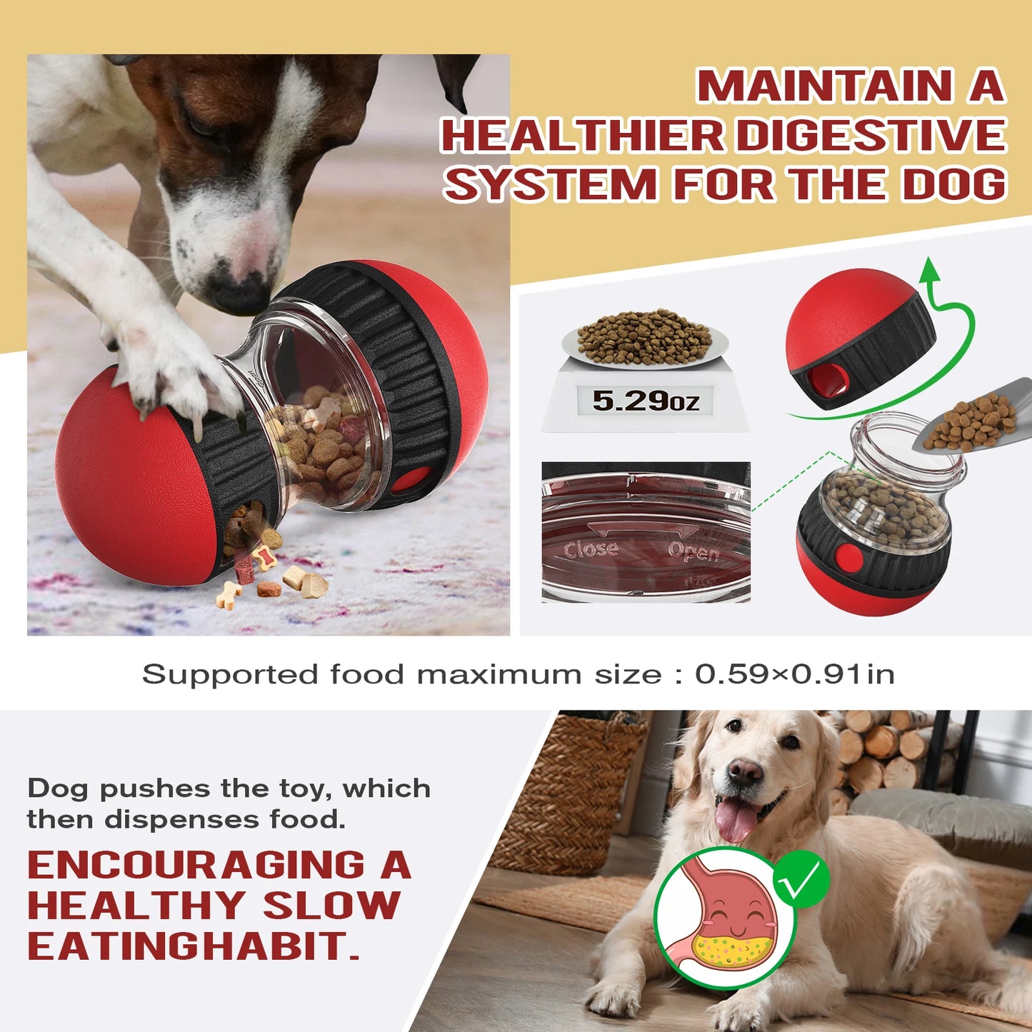 IQ Training Dog Toy – Slow Feeder for Small to Large Dogs, Indoor Puppy Toy
