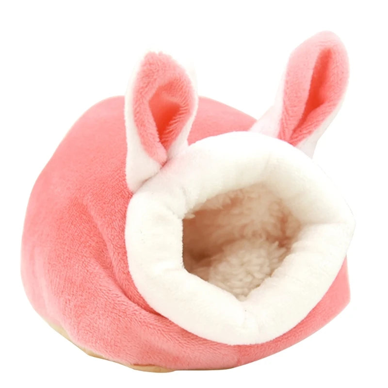 Windproof Plush Hamster Nest – Warm Winter House for Small Pets