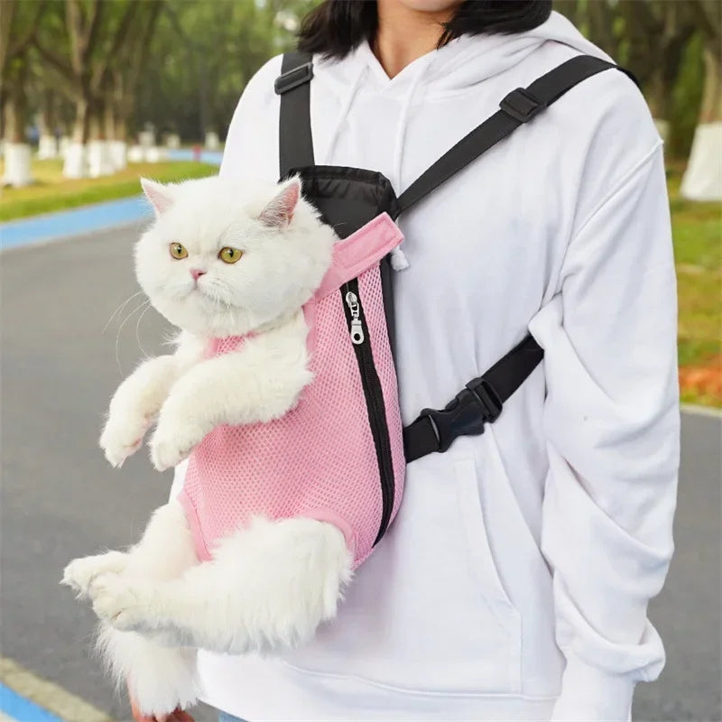Cat Travel Backpack Sack – Breathable, Portable Pet Carrier for Both Shoulders