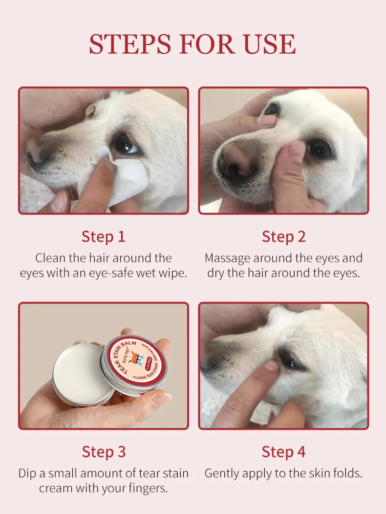 Natural Tear Stain Remover Balm – Gentle Eye Care for Dogs & Cats