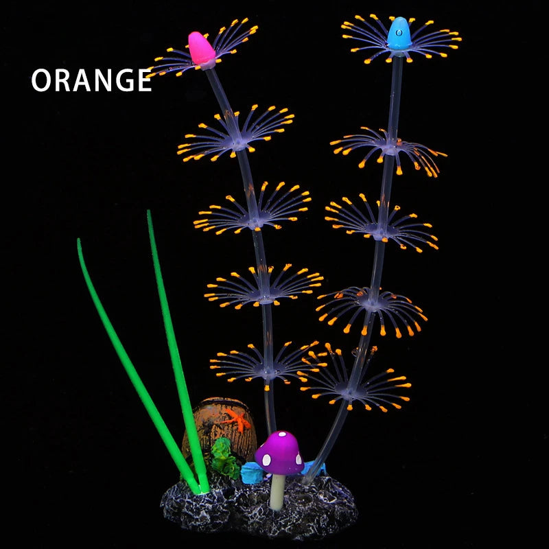 Fluorescent Silicone Aquatic Plants