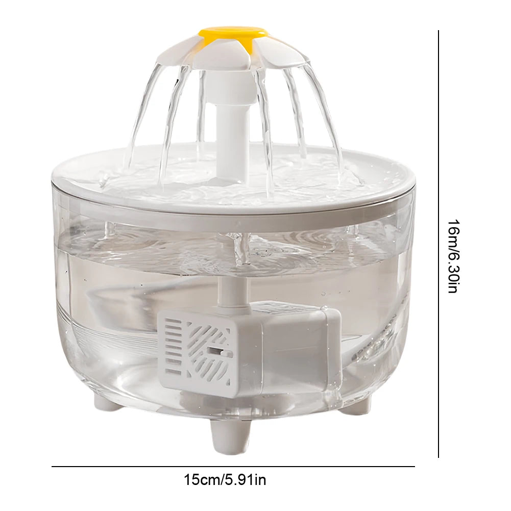 1200ml Automatic Filtered Cat Water Fountain – USB Electric, Quiet Pet Drinking Dispenser