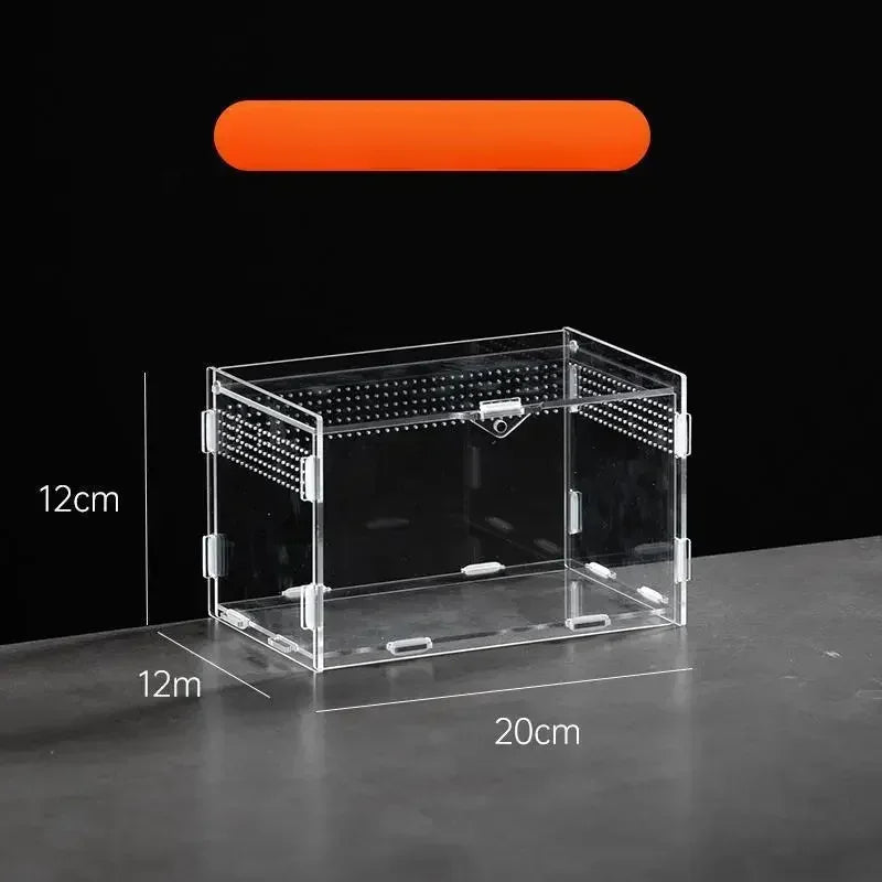 Acrylic Reptile Terrarium – Nano Breeding Box for Spider, Scorpion & Lizards