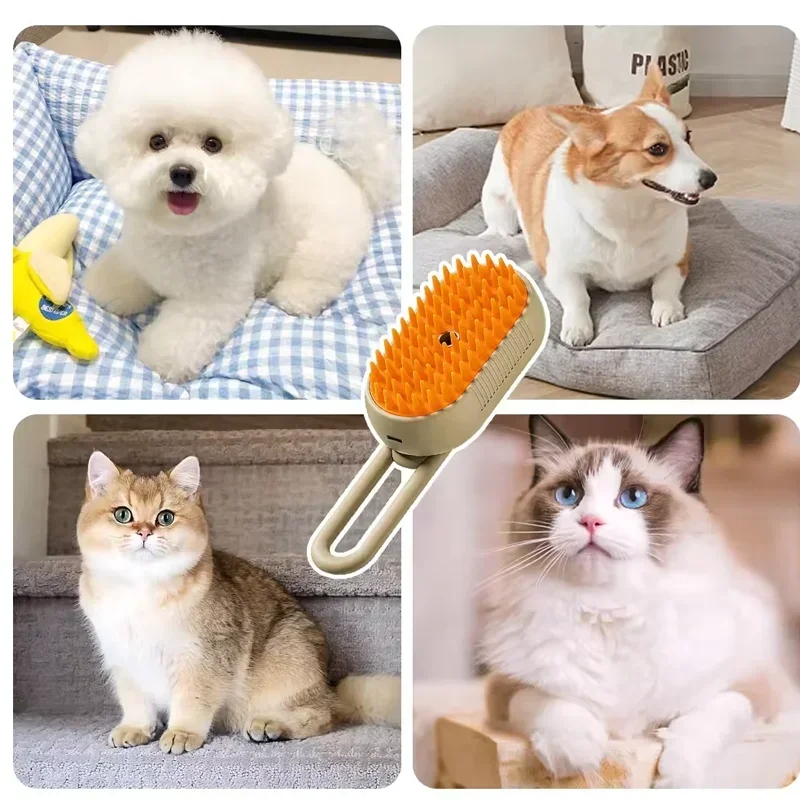 Pet Grooming Mist Spray Comb – Dematting Brush & Hair Remover for Dogs & Cats