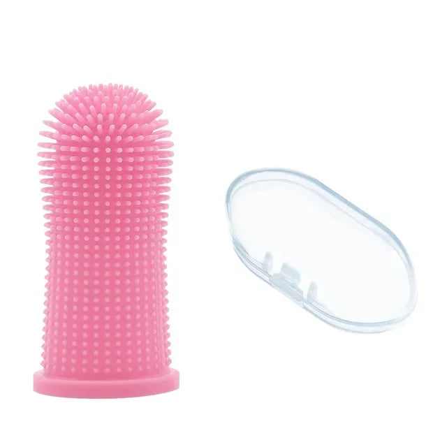 Pet Finger Toothbrush – Soft, Nontoxic Dental Cleaner for Dogs & Cats