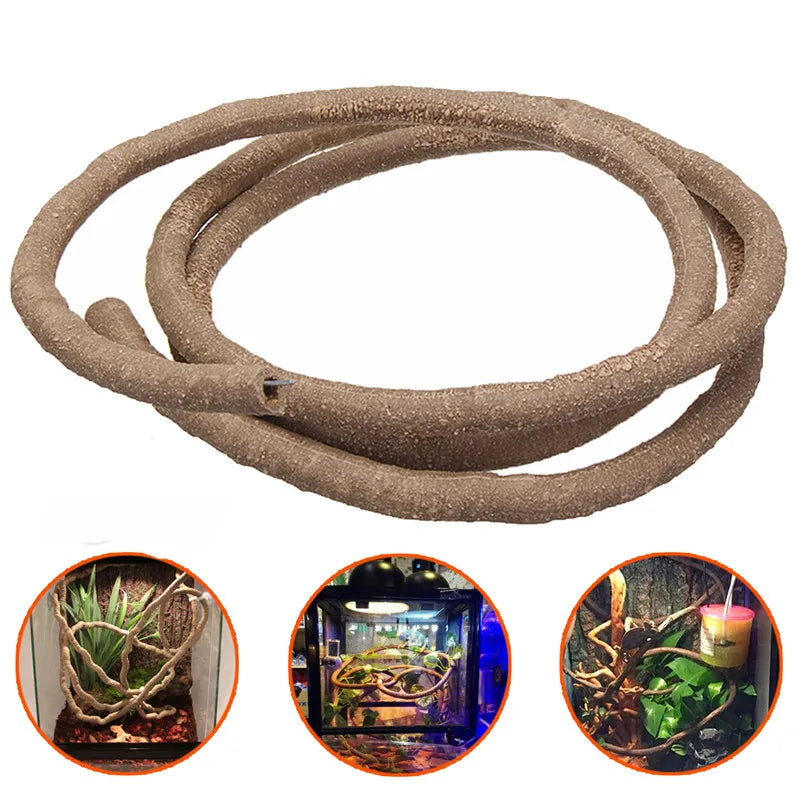 Flexible Rattan Vines – Bendable Jungle Branches for Reptile Terrarium Decor