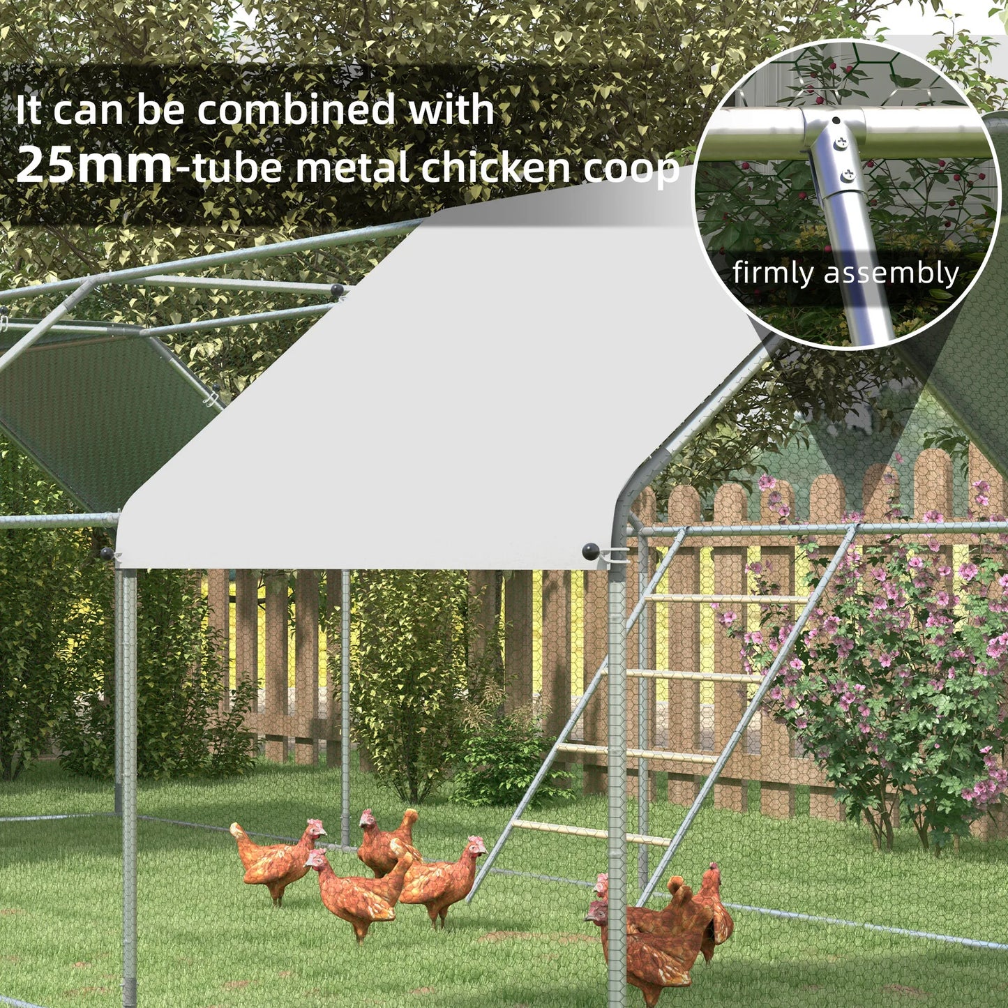 PawHut Chicken Perch Jungle Gym Roosting Bar for Backyard Coops