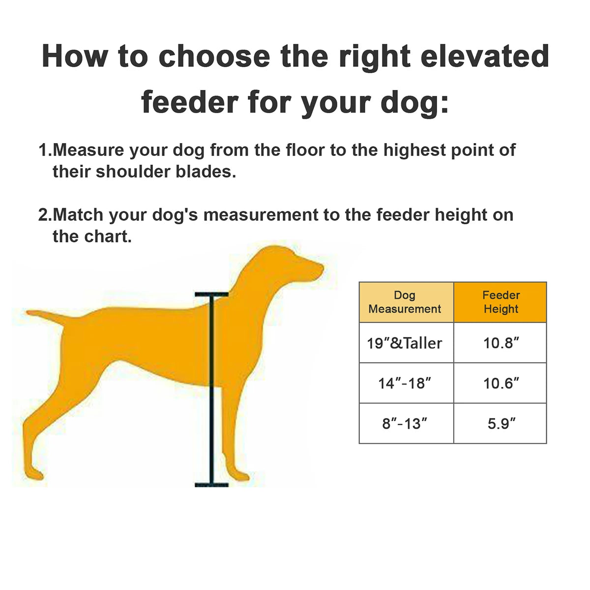 Raised Pet Feeder – Elevated Double Stainless Steel Bowls for Dogs & Cats
