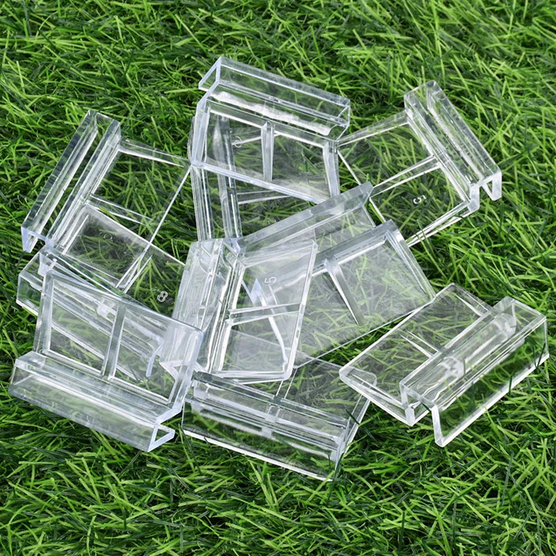 Acrylic Clip Holders – Transparent Glass Cover Support for Aquarium - 8Pcs