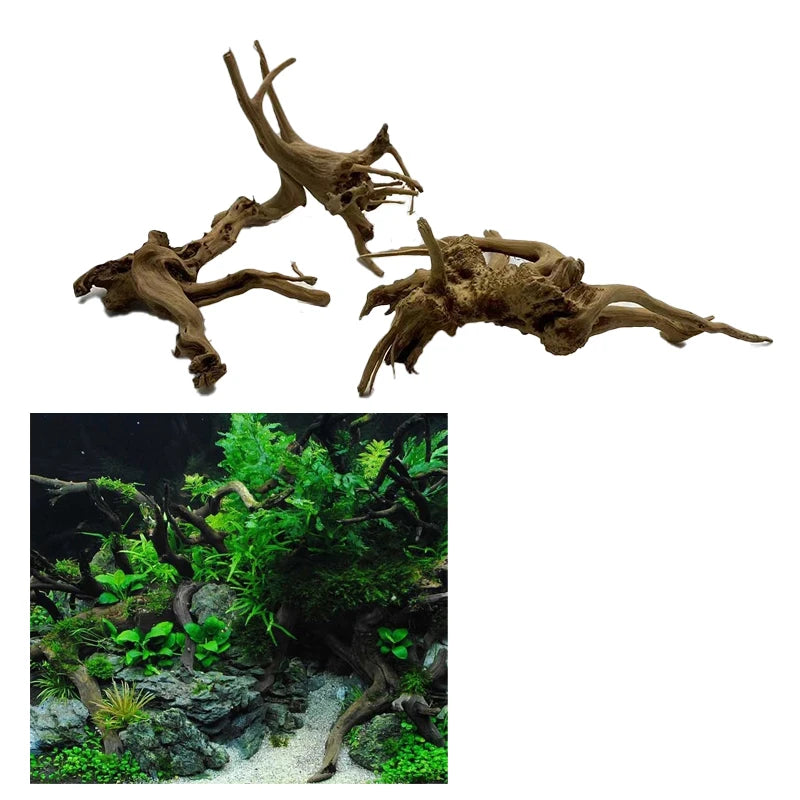 Natural Driftwood Tree Trunk – Aquarium Plant & Fish Tank Decoration