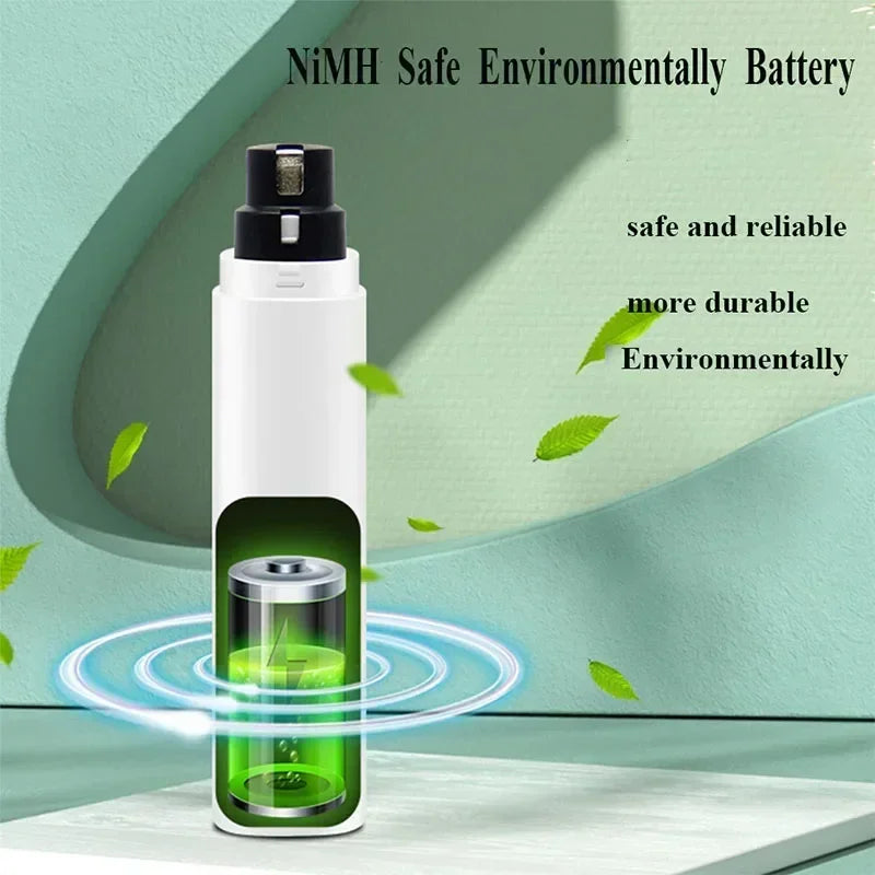 Rechargeable Electric Pet Nail Grinder – Quiet Clipper with LED Light for Dogs & Cats