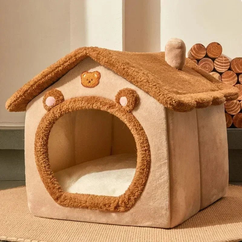Foldable Pet House - Cosy Winter Kennel for Small & Medium Dogs and Cats - The Best For Pets